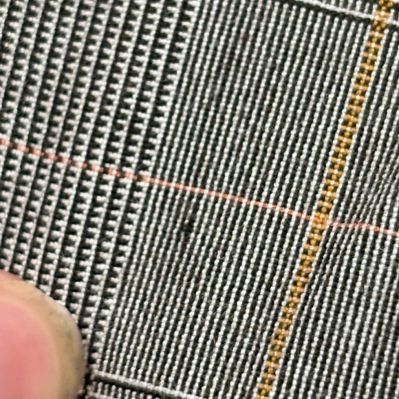 massimo dutti slim chino modal cotton grey check trousers pants size 6 (30) - Picture 10 of 16